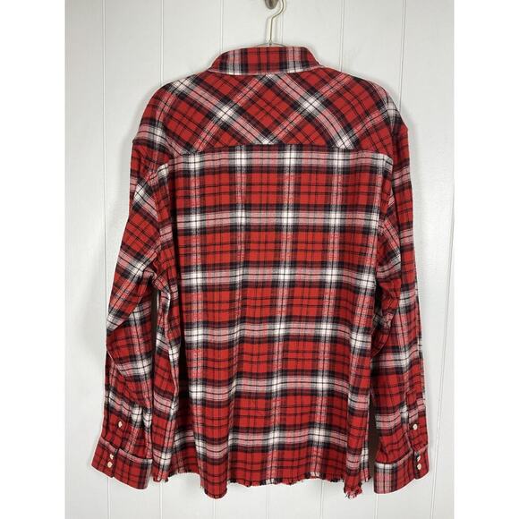 The Kooples Men's Red Checked Classic Wide Fit Over Shirt NWT Size XL - Picture 9 of 10